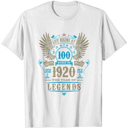 100Th Birthday Legend Men 100 Year Gifts Dad Gifts T Shirt