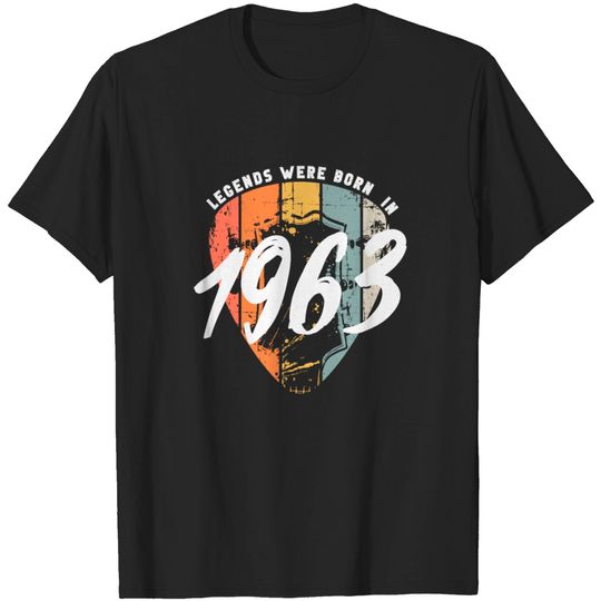 1963 Birthday Guitar Guitarist T Shirt
