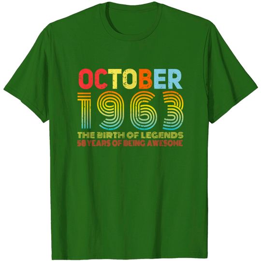 Legend 1963 October Retro T Shirt