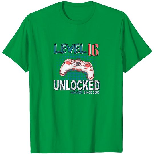 Gamer Controller Level 16 Unlocked T Shirt