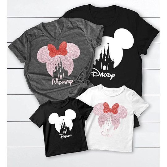 Matching Family Disney Castle Personalized 2023 T Shirt