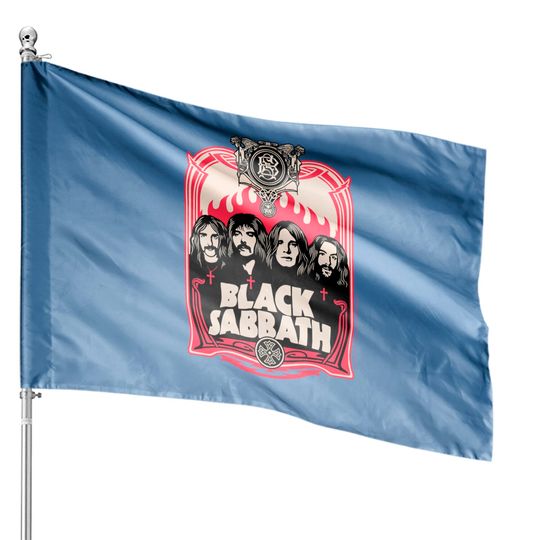 Black Sabbath Official Red Flames House Flags