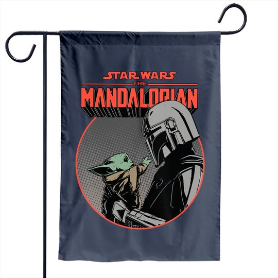 Mandalorian Garden Flag Star Wars The Mandalorian Mando And The Child Retro