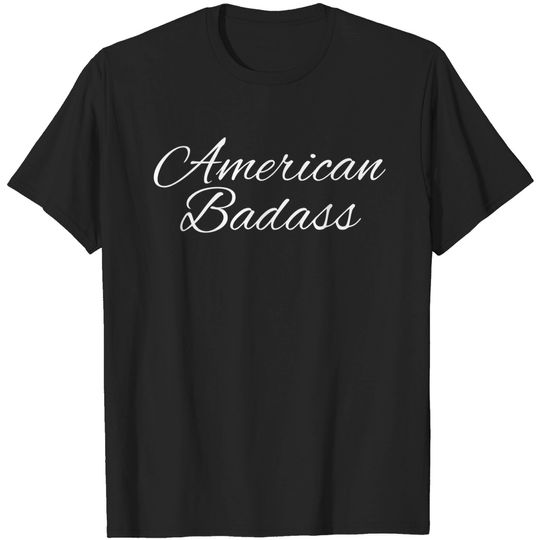 Kid Rock American Badass (cursive script font) T-Shirts
