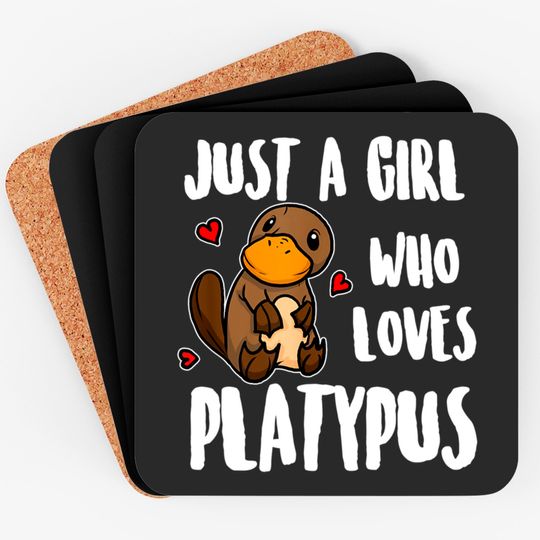 Cute Platypus Coasters Just A Girl Who Loves Platypus Funny Platypus Costume