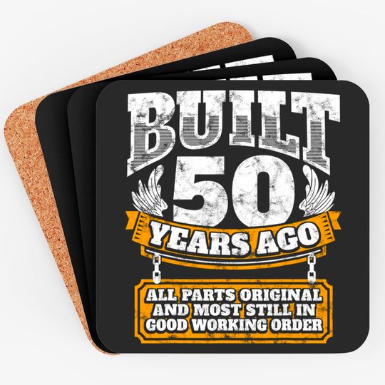 50th Birthday Coasters Funny 50th Birthday B-Day Gift Saying Age 50 Year Joke