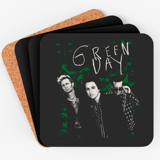 Green Day Unisex Coaster: Green Lean