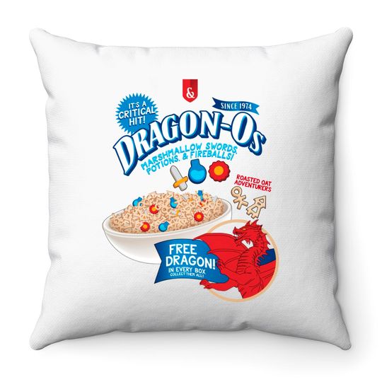 Dragon-Os Cereal Dungeons and Dragons Cereal - Dungeons And Dragons - Throw Pillows