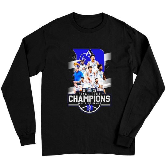 2022 Final Four Champions Duke Blue Devils Mens Basketball Shirt Duke Blue Devils Long Sleeves