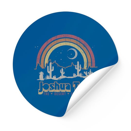 Joshua Tree Desert Rainbow Vintage Retro Outdoors Sticker
