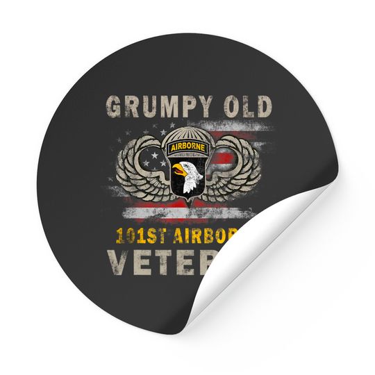 Grumpy Old 101st Airborne Division Veteran Sticker