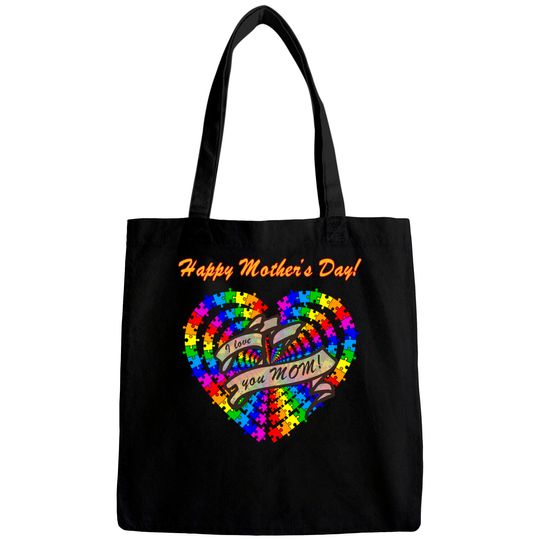 Heart Puzzle Happy Mother's Day Bags