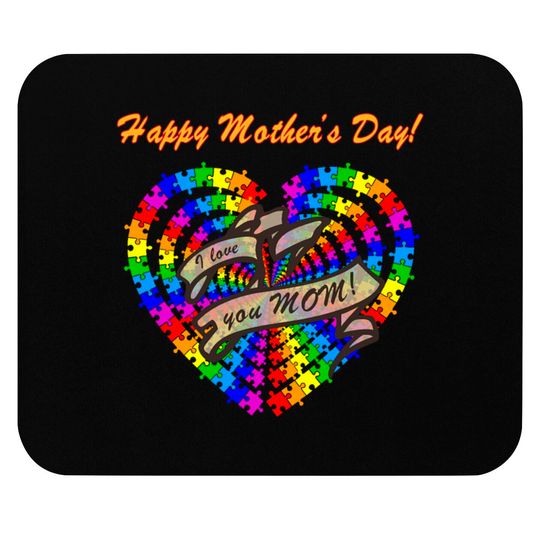Heart Puzzle Happy Mother's Day Mouse Pads