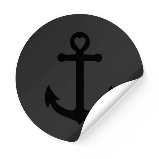 Anchor Heart Sticker