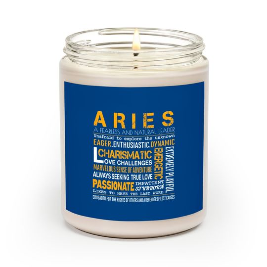 Aries Passionate Energetic Scented Candles