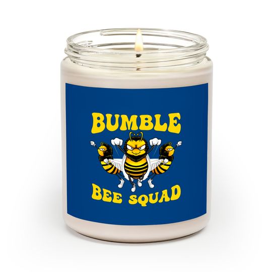 Funny Bumble Bee Design Squad Buddies Scented Candles