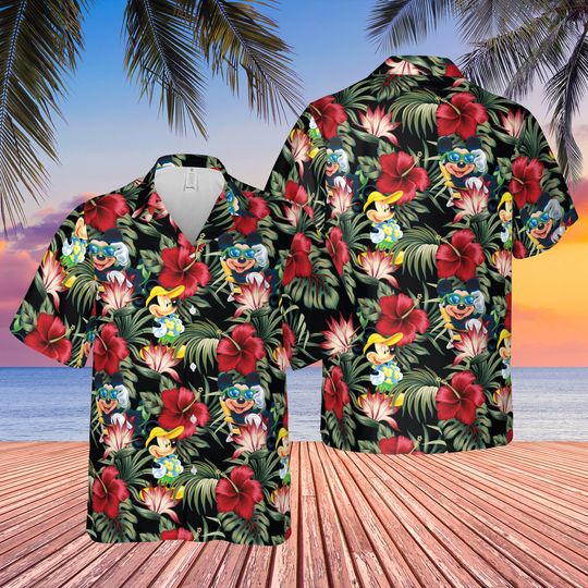 Mickey Mouse Hawaiian Shirt Summer Button Up, Summer Trip Family Hawaiian Shirt