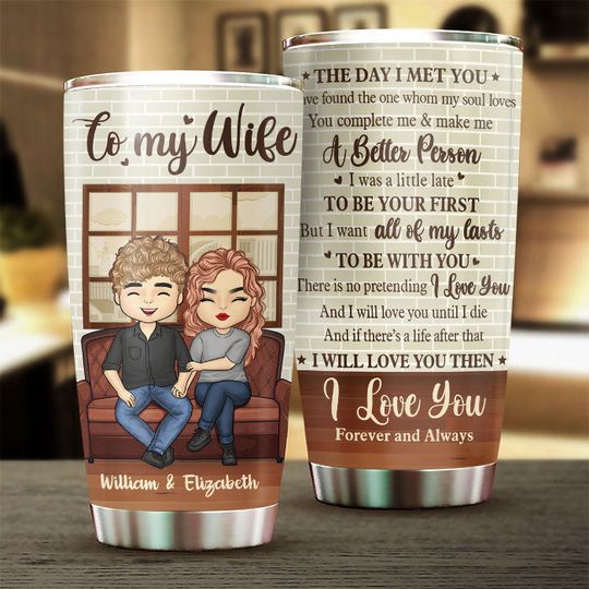 Husband To Wife - I'll Love You Until I Die - Gift For Couples, Husband Wife, Personalized Tumbler