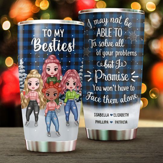 To My Bestie - Friends Become Sisters - Personalized Tumbler