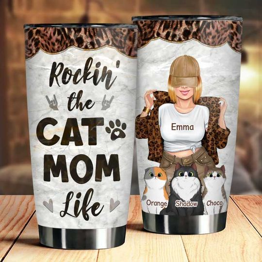 You Had Me At Meow - Gift For Cat Mom, Personalized Tumbler