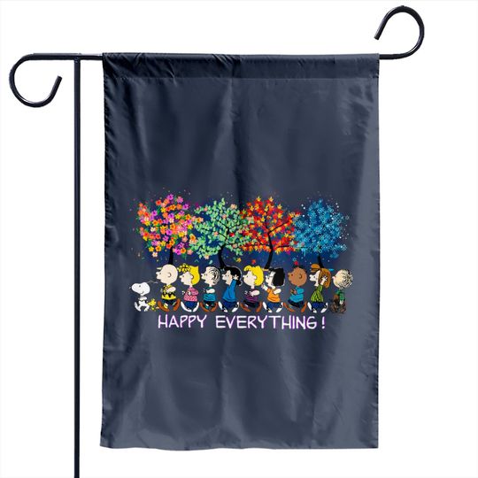 Happy Everything Snoopy Charlie Garden Flags