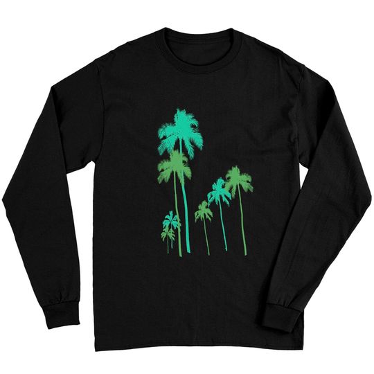 Blue Palms Palm Tree Design Palm Springs Palm Desert Palm Beach Lovers - Palm Trees - Long Sleeves