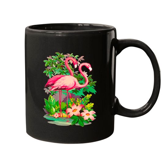 Flamingo Retro Flamingos Mugs