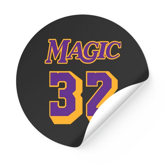 Retro Magic Johnson Basketball Jersey Classic Stickers