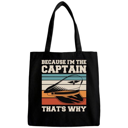 Because I'm the captain - that's why Design for a Pilot - Airplane Captain - Bags