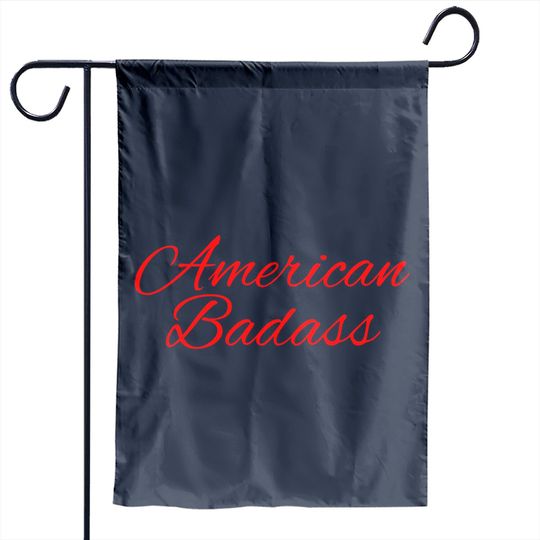 Kid Rock American Badass (cursive script font) Garden Flags