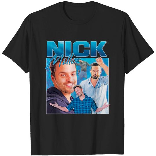 Nick Miller Homage T-shirt Tee Top Funny TV Icon Gift Men's Women's Girl