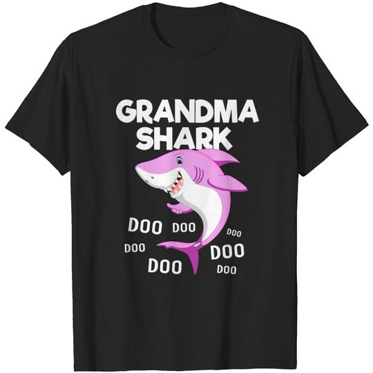 Grandma Shark Doo Doo Doo Matching Family Shark Sh T-shirt