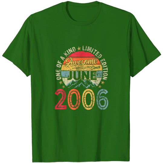 Vintage June 2006 Decorations 15th Birthday 15 Years Old T-Shirt