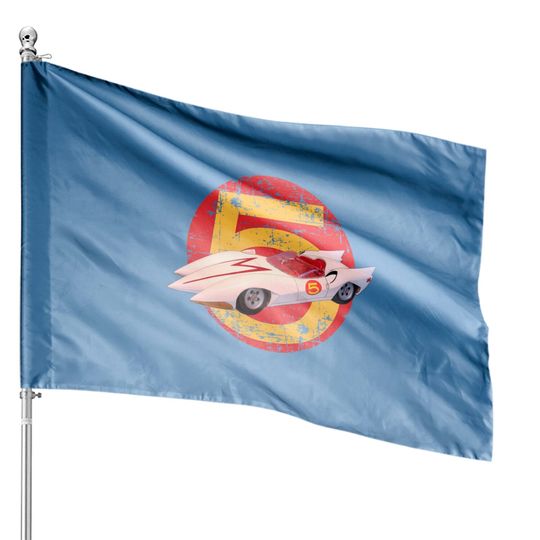 Mach 5 - Distressed - Speed Racer - House Flags
