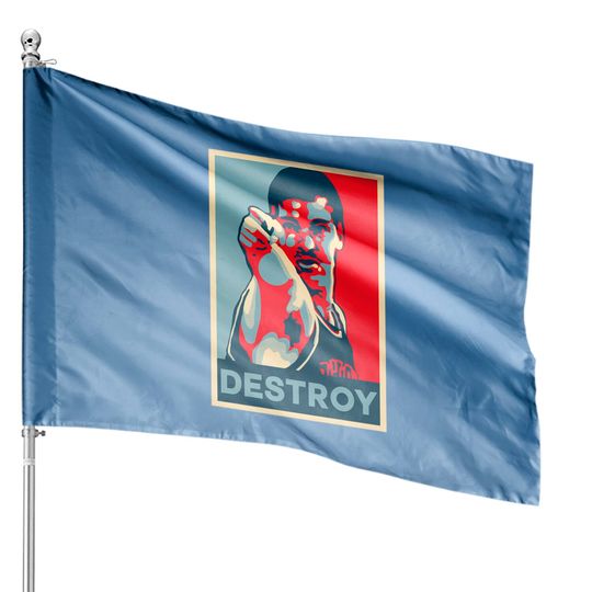 Bill Laimbeer Destroy Obama Hope Large Print - Bill Laimbeer - House Flags