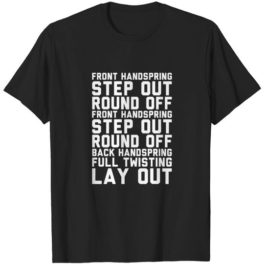 Front handspring step out round off T-shirt