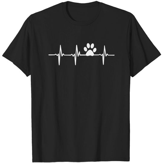 Paw Print Heartbeat Veterinarian Vet Tech T-Shirt