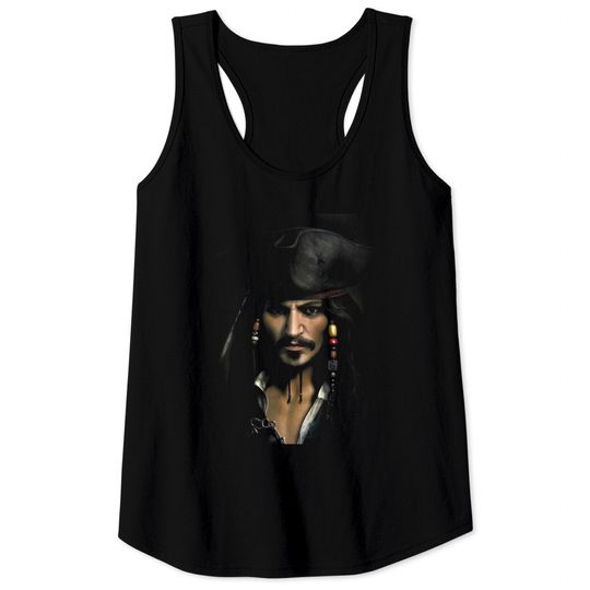 Pirates Of The Caribbean Captain Jack Sparrow Tank Tops