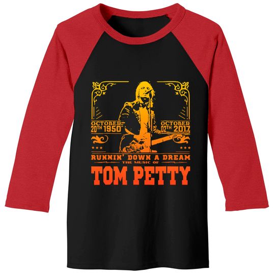 Retro Vintage Tom Petty Country Music Essential Baseball Tees