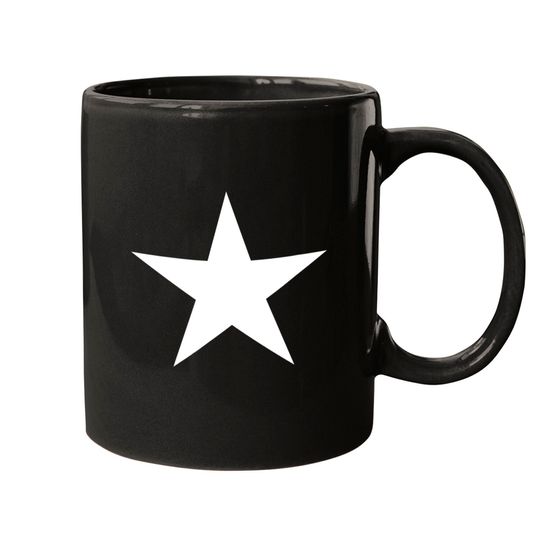 White Star on Front Mugs Mugs