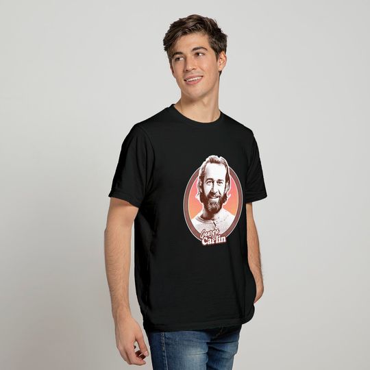 George Carlin // 1970s Style Retro Fan Art - George Carlin - T-Shirt