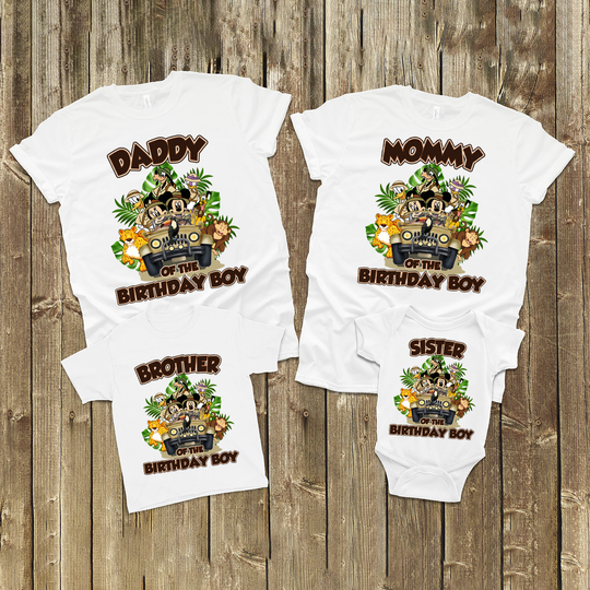 Personalized  Disney Safari Birthday Family Shirt