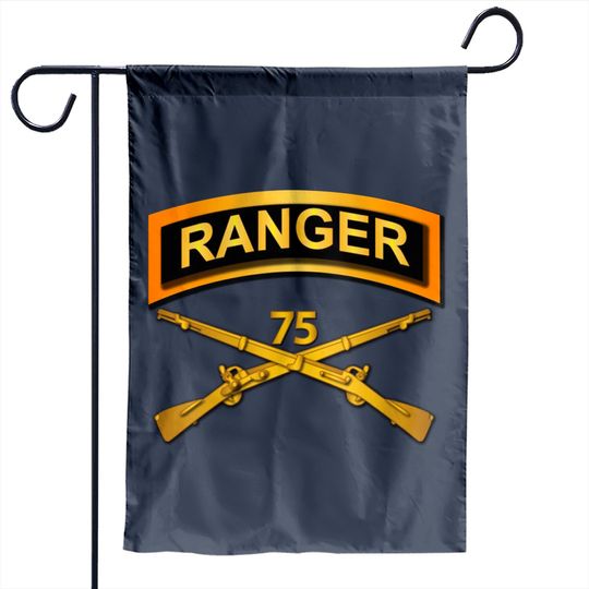 75th Infantry Regiment (Ranger) Branch w Ranger Tab - Green - Garden Flags