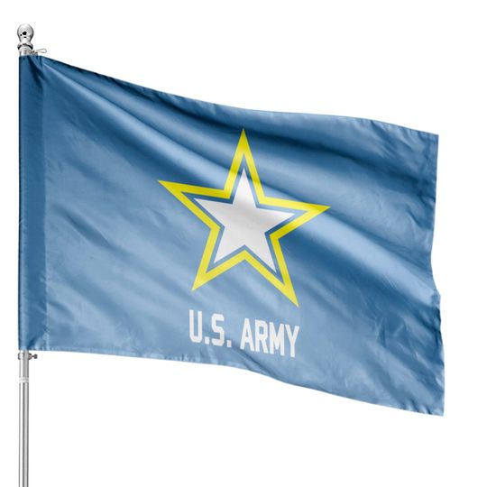 Army Star U.S. military logo for black House Flags House Flag