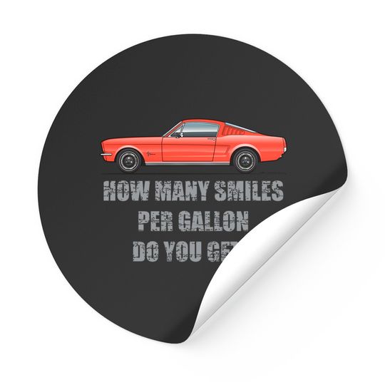 Smiles per Gallon-Signal Flare Red - 1966 Fastback - Stickers