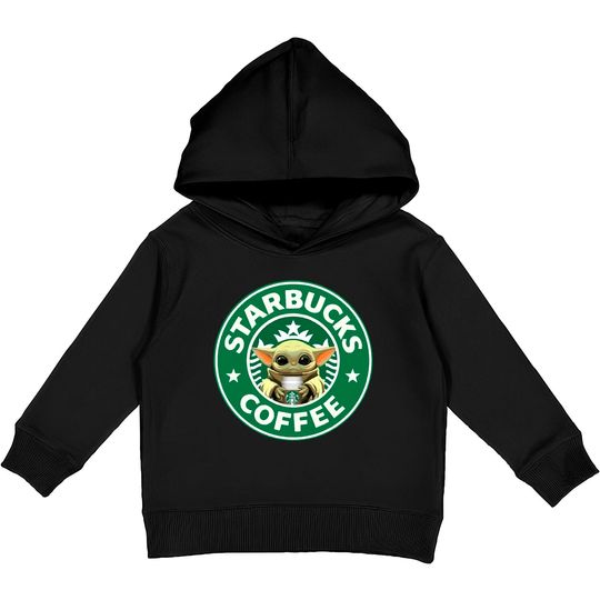 Baby Yoda Starbucks Kids Pullover Hoodies