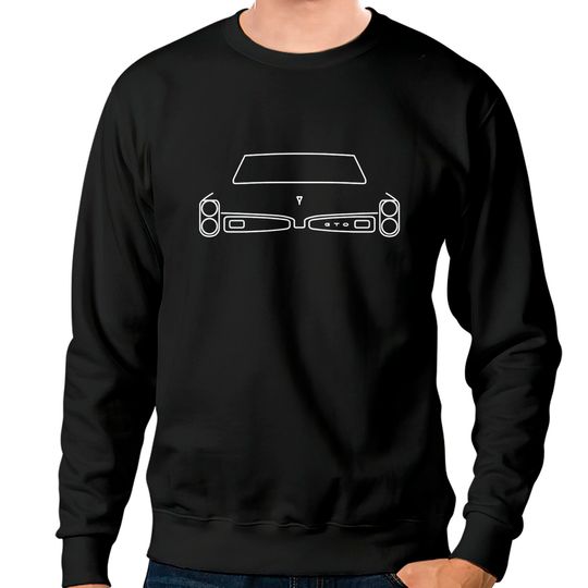 Pontiac GTO outline graphic (white) - Gto - Sweatshirts