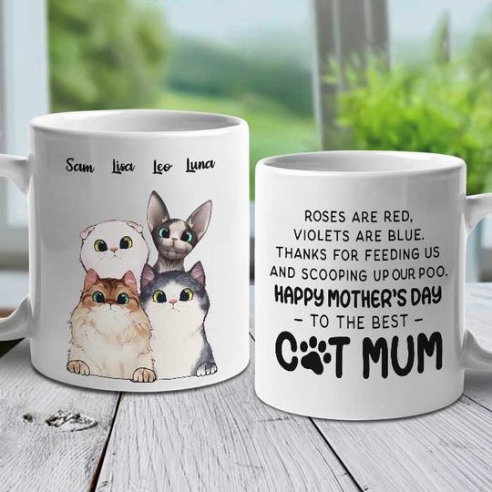 Happy Mother's Day To The Best Cat Mum - Personalized Mug