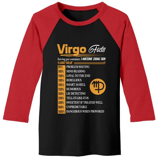 VIRGO FACTS - Virgo Facts - Baseball Tees