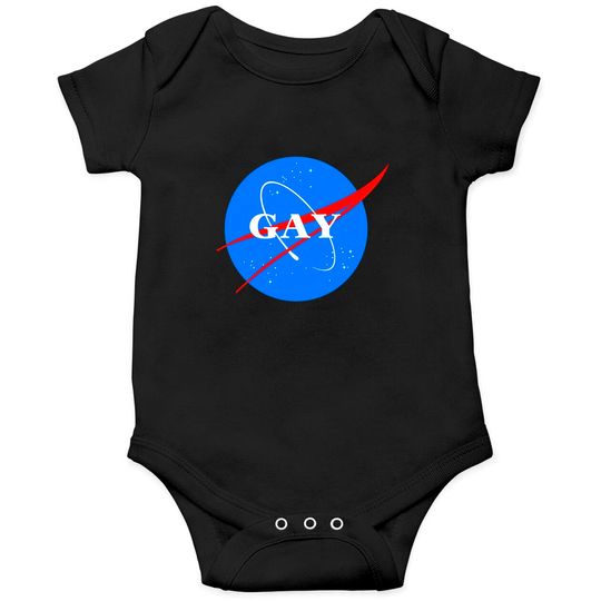 Gay NASA Logo Space Gay Geek Pride - Gay - Onesies